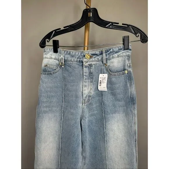 Zimmermann Wide-Leg Flared Jeans in Sea Foam Size 26 $595 - Picture 5 of 12